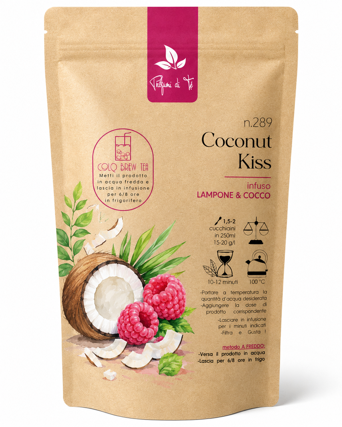 N° 288 Coconut Kiss – Infuso Fruttato al Cocco e Lampone