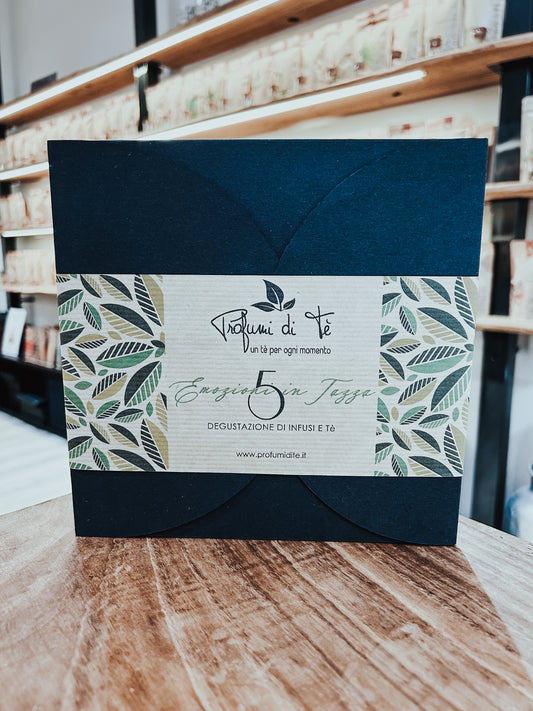 Set Regalo 5 Provette in Vetro Tè, Infusi e Tisane
