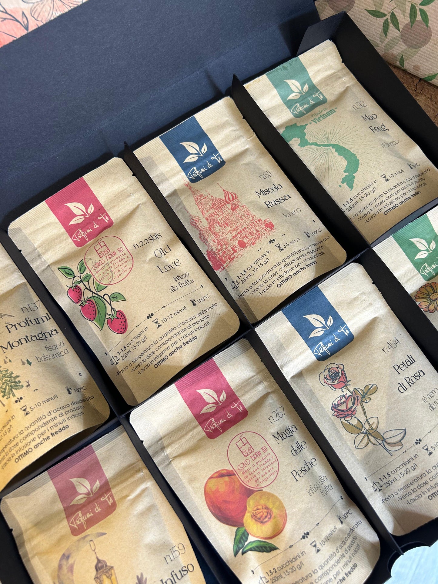DEGUSTAZIONE 8 gusti Profumi di Tè
