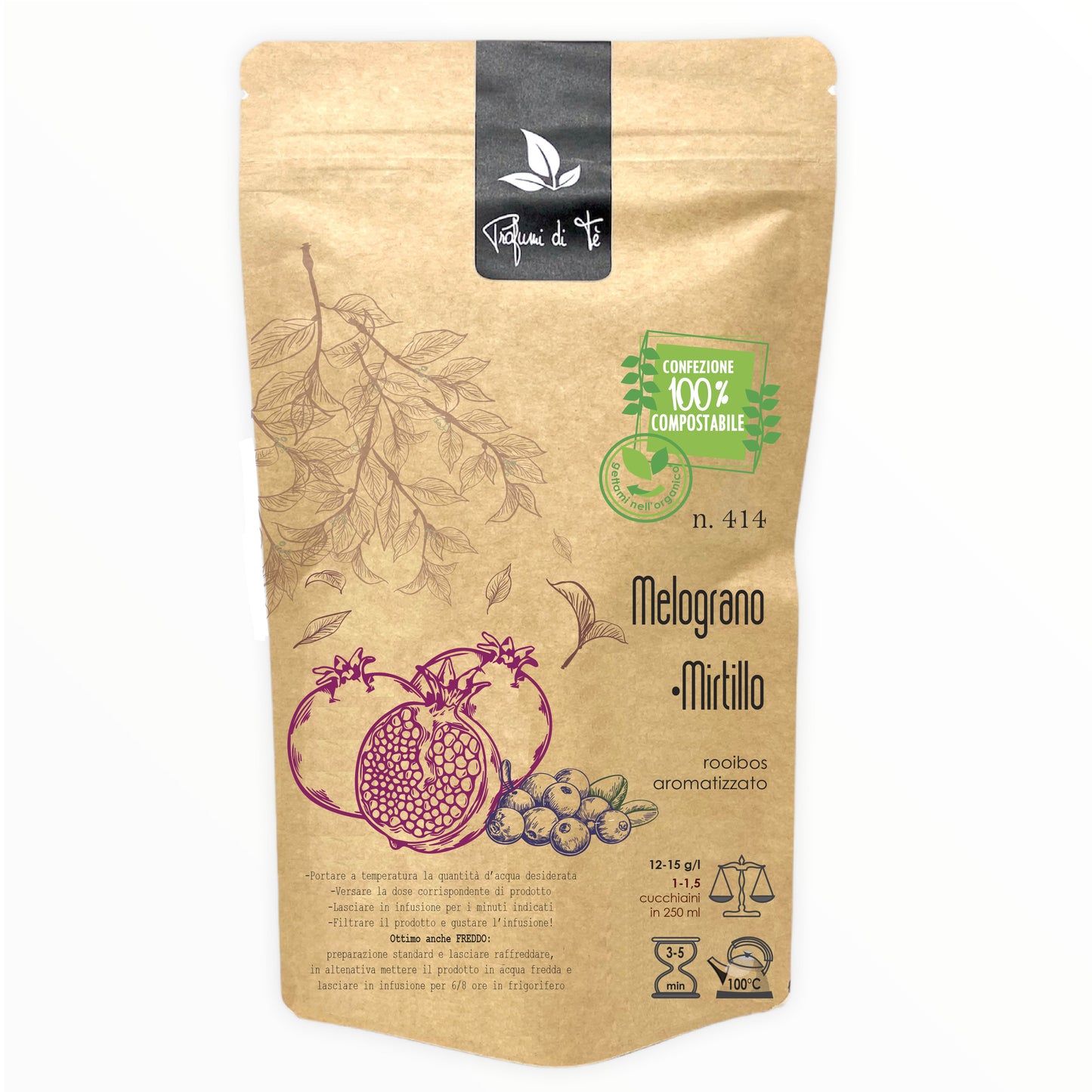 414 _ MELOGRANO · MIRTILLO Busta da 100 g