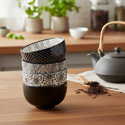 Set Dora da 4 tazzine in porcellana Ø 95 x 60 mm