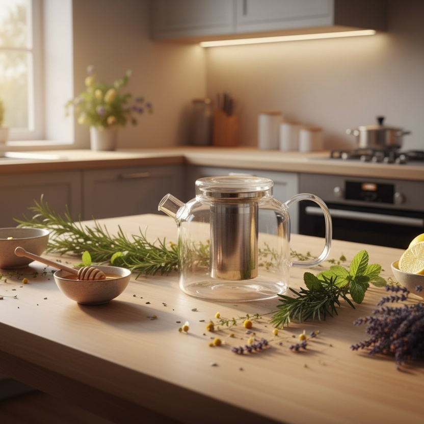 Teiera Globe in vetro borosilicato con filtro - 1500ml