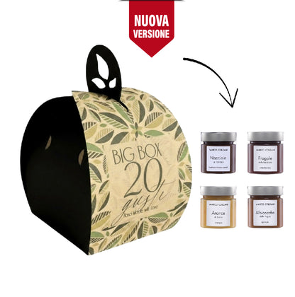 Big Box + Confetture & Crema Nocciola | Selezione 20 Gusti – 20 Tazze di Tè e Infusi