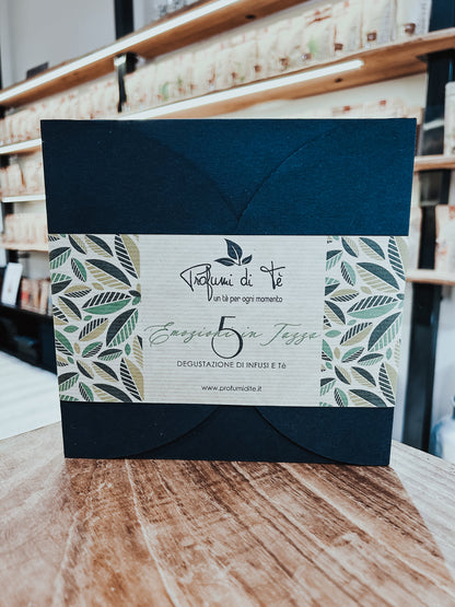 Set Regalo 5 Provette in Vetro Tè, Infusi e Tisane