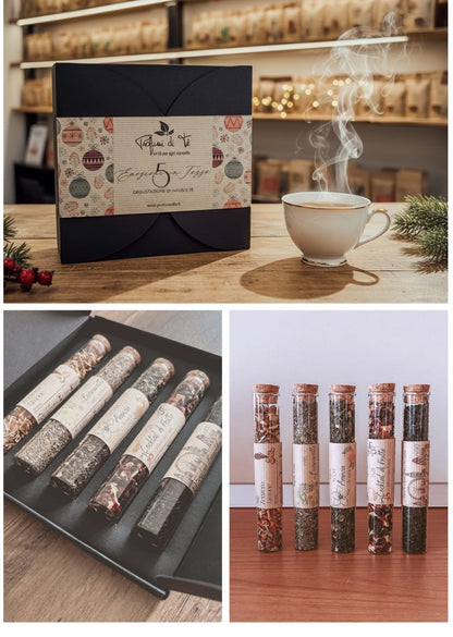 Set Regalo 5 Provette – Il Tuo Tè, Infusi e Tisane in Vetro